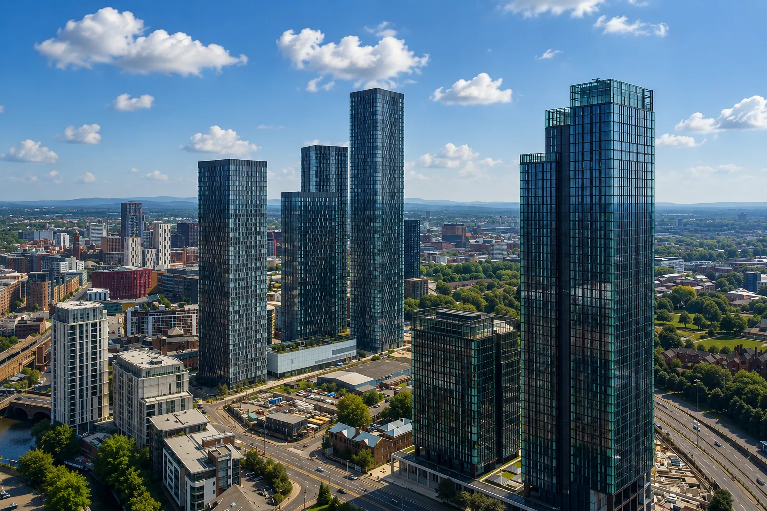 Manchester city centre skyline