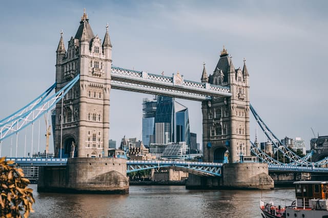 Tower Bridge and the River Thames, London